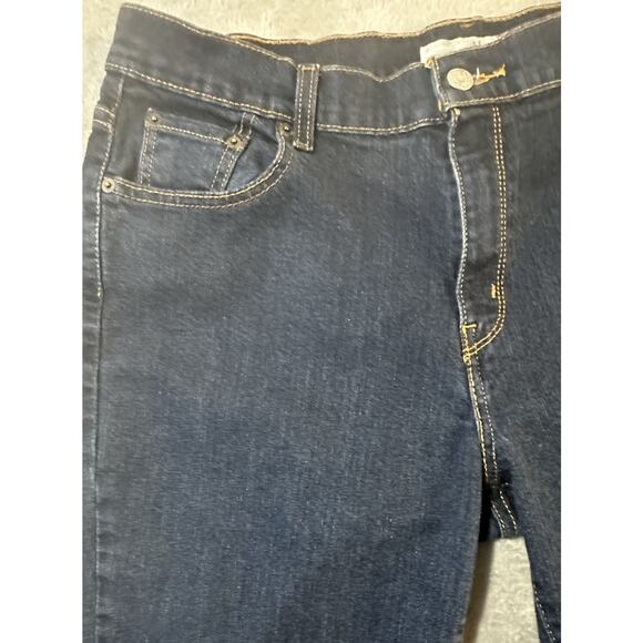Levi’s Women’s 515 Bootcut Jeans Dark Wash Size 16 Short Mid Rise Stretch Denim - Picture 4 of 9